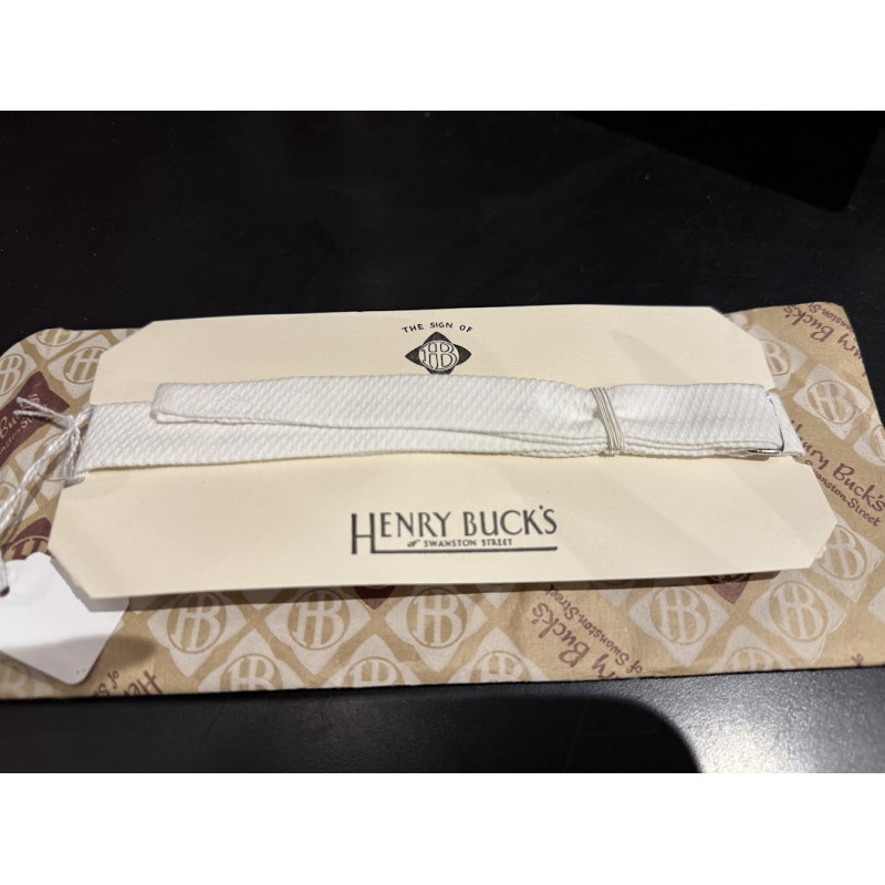 White Vintage Henry Bucks Bow Tie