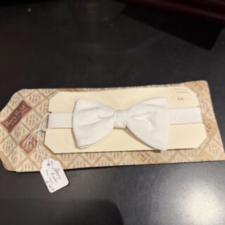 White Vintage Henry Bucks Bow Tie