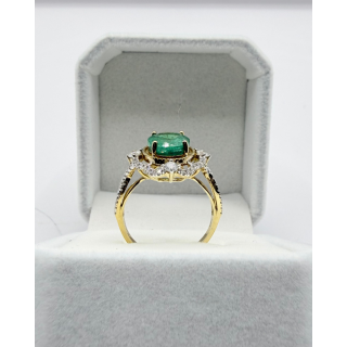 14ct Emerald & Diamond Ring