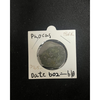 602 AD Phocas Byzanthe Bronze Coin