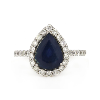 14ct Sapphire & Diamond Ring