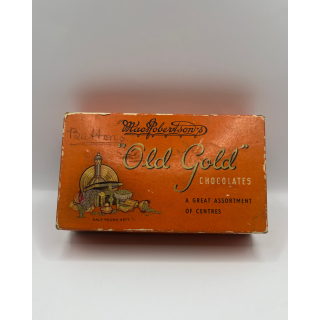 Vintage Old Gold Chocolate Box w/ Vintage Buttons