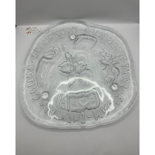 Swedish "Pukeberg" Glass Cheeseboard