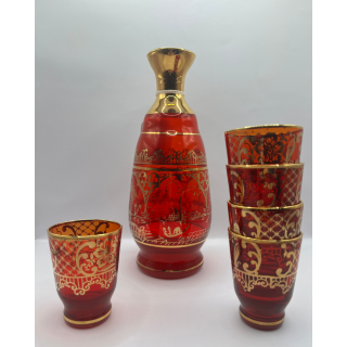 Murano Wine Decanter 6 Piece Set