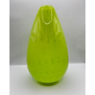 Hand Blow Lime Art Glass Vase