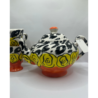 Collectable Christine Harris Teapot & 4x Mugs