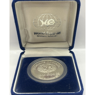 Silver Commemorative Medallion World Expo 88