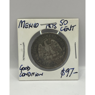 1875 Mexico 50 Cent