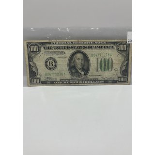 1934 American $100 Dollar Bill
