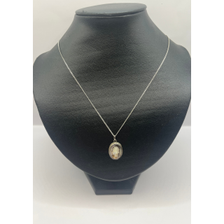 Mother Of Pearl 90% Silver Necklace