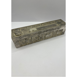 Silver-Plated Birth Certificate Box